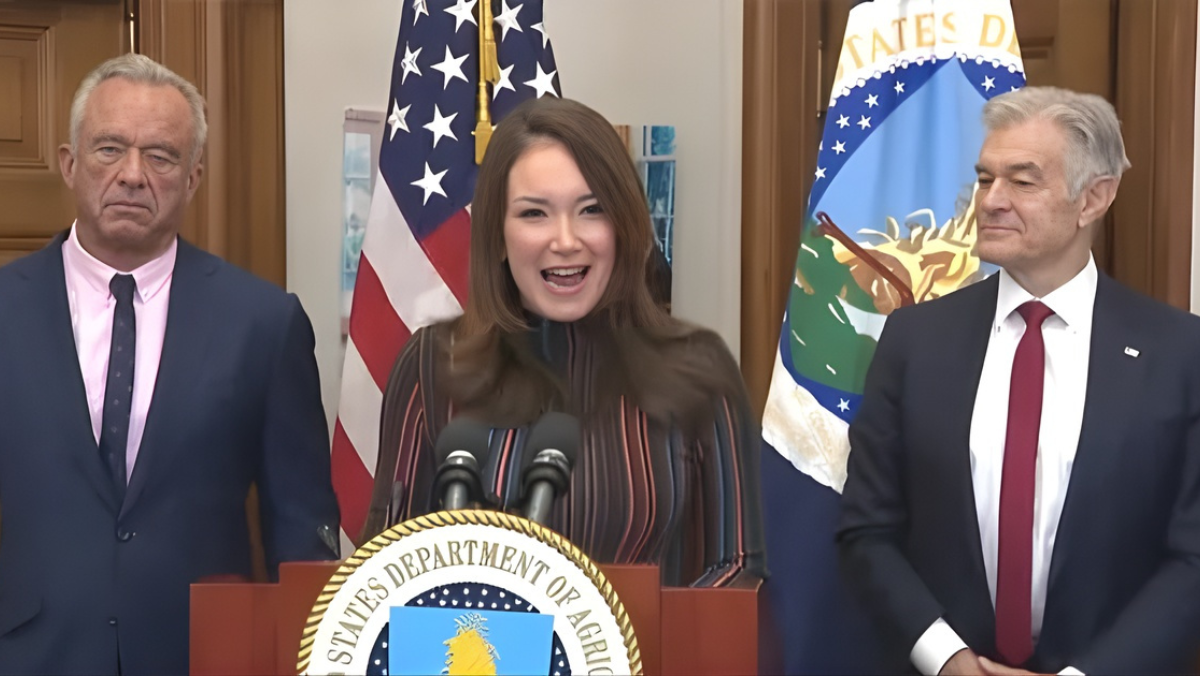 Officials speak during USDA partnership announcement on regenerative agriculture.